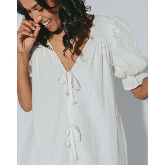 Cleobella Fiona Mini Dress Ivory XS - Picture 9 of 10